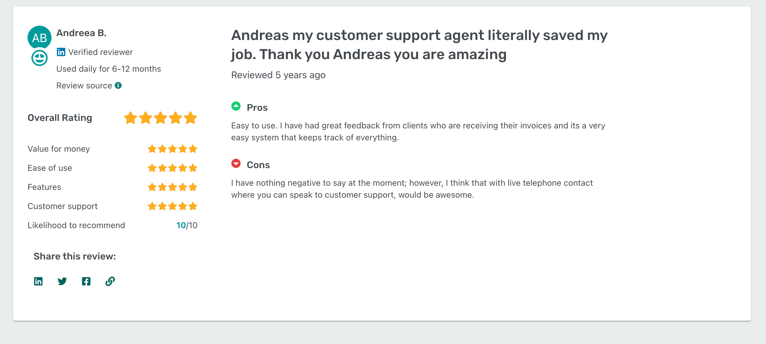 Invoicely good review