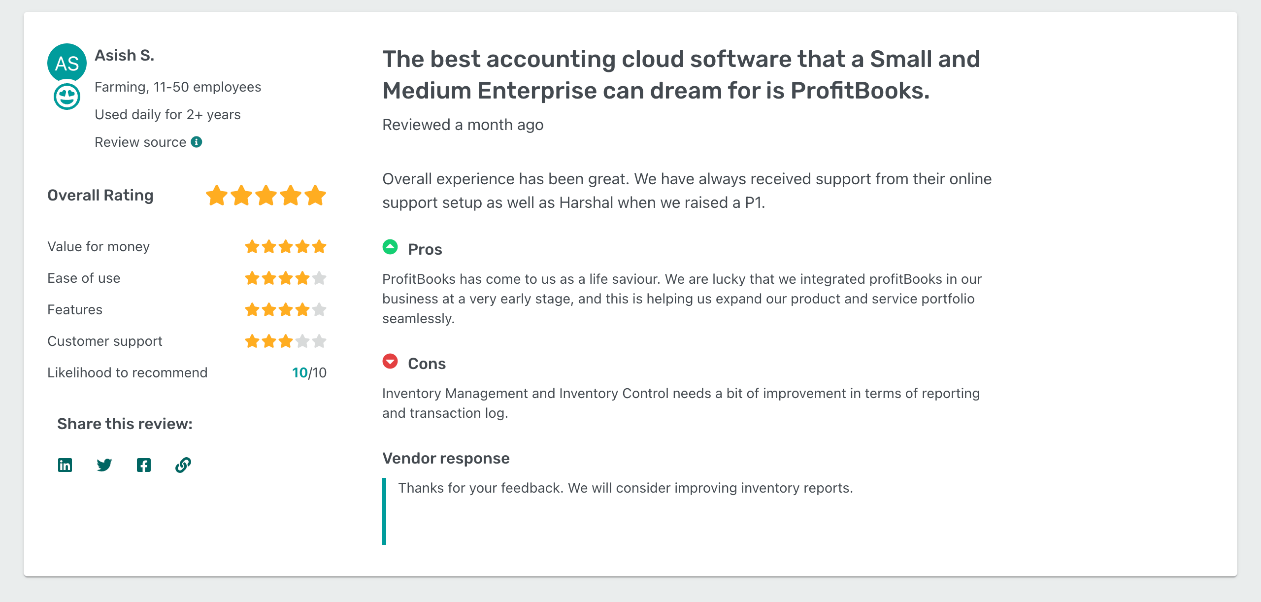 Profitbooks good review